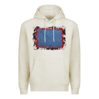 Oatmeal Heather cowhide bandana denim background Premium Hoodie - AdoDesignShop