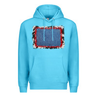 Ocean Blue cowhide bandana denim background Premium Hoodie - AdoDesignShop