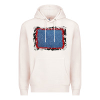 Pale Pink cowhide bandana denim background Premium Hoodie - AdoDesignShop