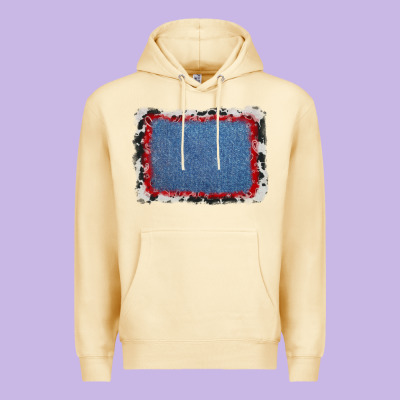 Cowhide Bandana Denim Background Premium Hoodie Designed By Adodesignshop