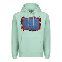 Seafoam cowhide bandana denim background Premium Hoodie - AdoDesignShop