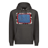 Smoke cowhide bandana denim background Premium Hoodie - AdoDesignShop