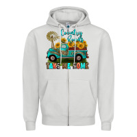 Dove Grey country roads take me home Zipper Hoodie - RanaPortraitStore