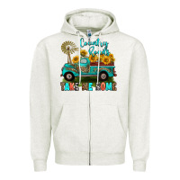 Oatmeal Heather country roads take me home Zipper Hoodie - RanaPortraitStore