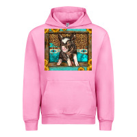 Fuchsia Pink Western Cute Pig Urban Hoodie - LillyAllenDesigns