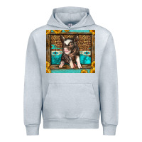 Heather Grey Western Cute Pig Urban Hoodie - LillyAllenDesigns