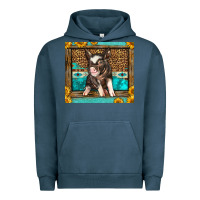 Pigment Midnight Navy Western Cute Pig Urban Hoodie - LillyAllenDesigns