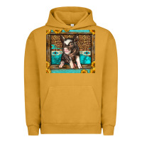 Pigment Peanut Butter Western Cute Pig Urban Hoodie - LillyAllenDesigns