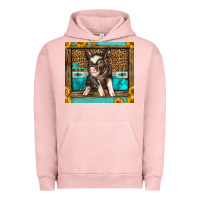 Pigment Salmon Western Cute Pig Urban Hoodie - LillyAllenDesigns