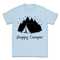 Dusty Blue camping Classic Tee - Unal Design