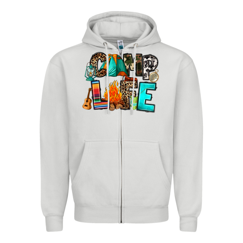 Camp Life Zipper Hoodie by RanaPortraitStore | Teevron