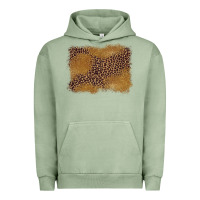 Pigment Oil Green leopard background Urban Hoodie - BarkalooDesign