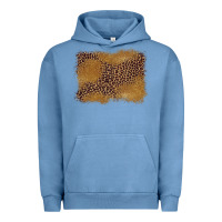 Pigment Pebble Blue leopard background Urban Hoodie - BarkalooDesign