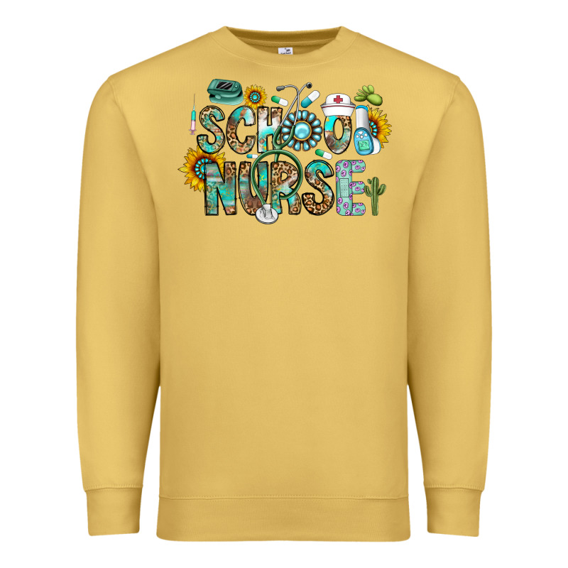 School Nurse Premium Sweatshirt by CowhideDigitalArt | Teevron