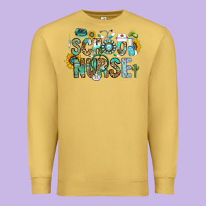 School Nurse Premium Sweatshirt Designed By Cowhidedigitalart
