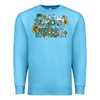 Ocean Blue school nurse Premium Sweatshirt - CowhideDigitalArt