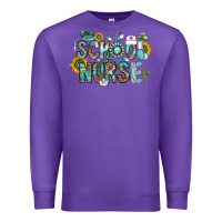 Purple school nurse Premium Sweatshirt - CowhideDigitalArt