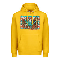 Lemon cactus cowhide serape Premium Hoodie - AdoDesignShop