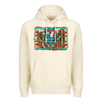 Sandshell cactus cowhide serape Premium Hoodie - AdoDesignShop