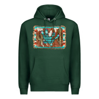 Sports Green cactus cowhide serape Premium Hoodie - AdoDesignShop