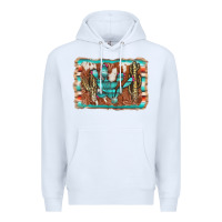White cactus cowhide serape Premium Hoodie - AdoDesignShop