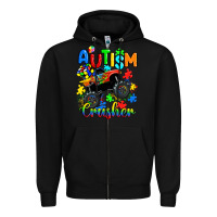 Black autism crusher Zipper Hoodie - RanaPortraitStore
