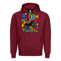 Burgundy autism crusher Zipper Hoodie - RanaPortraitStore