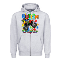 Heather Grey autism crusher Zipper Hoodie - RanaPortraitStore