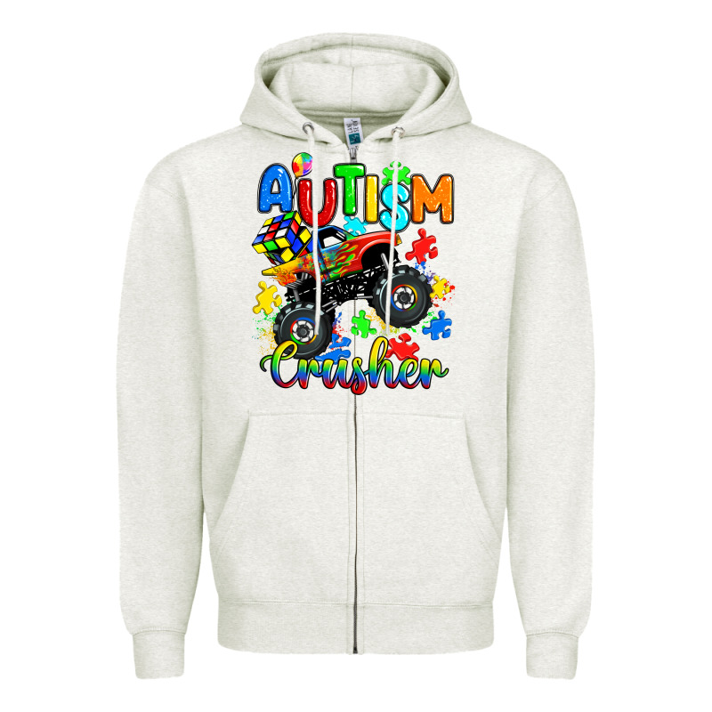 Autism Crusher Zipper Hoodie by RanaPortraitStore | Teevron
