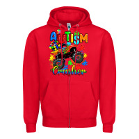 Red autism crusher Zipper Hoodie - RanaPortraitStore