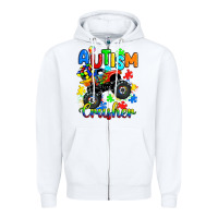 White autism crusher Zipper Hoodie - RanaPortraitStore