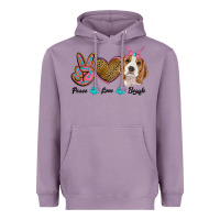 Lavender peace love beagle Heavyweight Hoodie - RanaPortraitStore