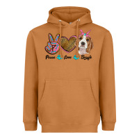 Meerkat peace love beagle Heavyweight Hoodie - RanaPortraitStore