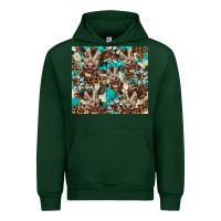Forest Green western cowhide sunflower baby cow Urban Hoodie - BarkalooDesign