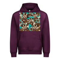 Mauve Wine western cowhide sunflower baby cow Urban Hoodie - BarkalooDesign