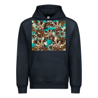 Navy western cowhide sunflower baby cow Urban Hoodie - BarkalooDesign