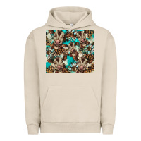 Pigment French Oak western cowhide sunflower baby cow Urban Hoodie - BarkalooDesign