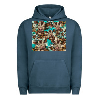 Pigment Midnight Navy western cowhide sunflower baby cow Urban Hoodie - BarkalooDesign