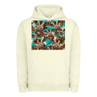 Pigment Pistachio western cowhide sunflower baby cow Urban Hoodie - BarkalooDesign