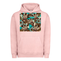 Pigment Salmon western cowhide sunflower baby cow Urban Hoodie - BarkalooDesign
