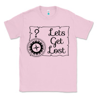 Bubblegum Pink lets get lost Classic Tee - Unal Design