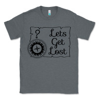 Charcoal Heather lets get lost Classic Tee - Unal Design