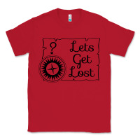 Red lets get lost Classic Tee - Unal Design
