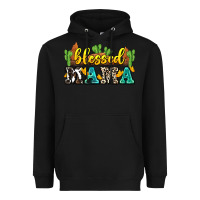 Black blessed mama Heavyweight Hoodie - Zillion Design Studio