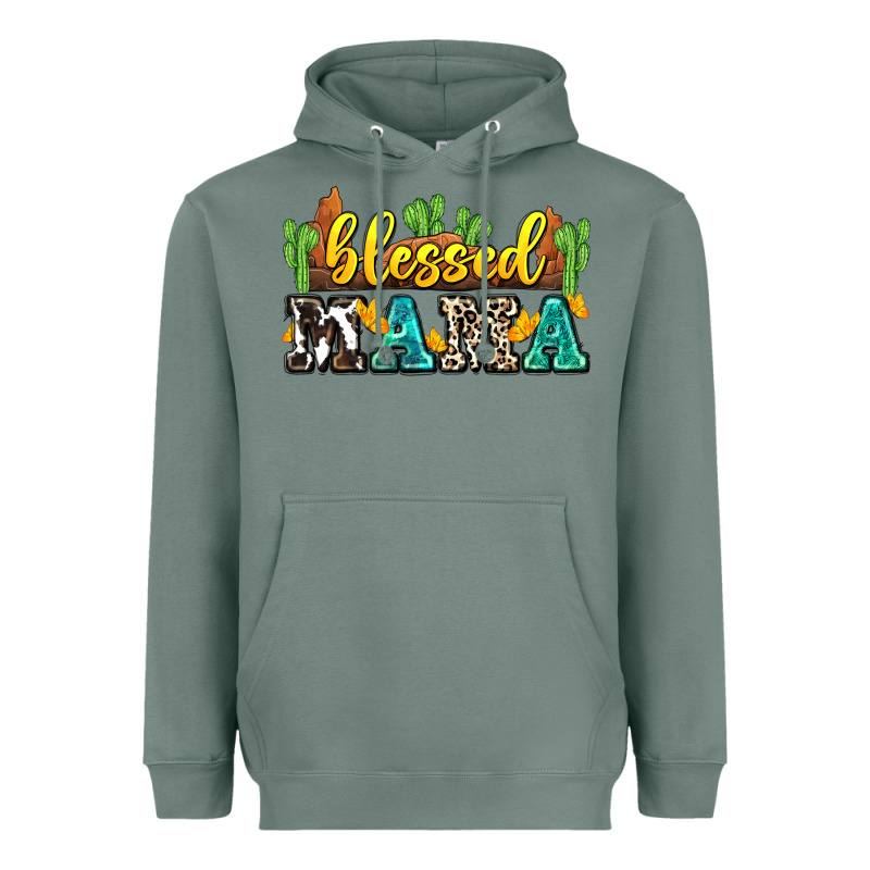 Blessed Mama Heavyweight Hoodie by Zillion Design Studio | Teevron