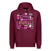 Burgundy come on nurse lets go party Premium Hoodie - AdoDesignShop