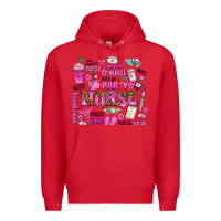 Red come on nurse lets go party Premium Hoodie - AdoDesignShop