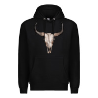 Black bullskull Premium Hoodie - Artiststas