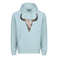 Blue Mist bullskull Premium Hoodie - Artiststas