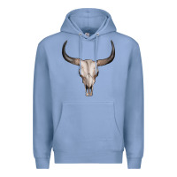 Colony Blue bullskull Premium Hoodie - Artiststas